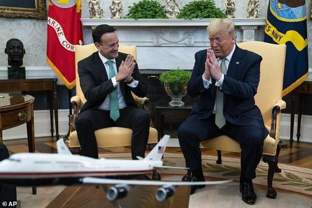 Donald Trump and Leo Varadkar namaste